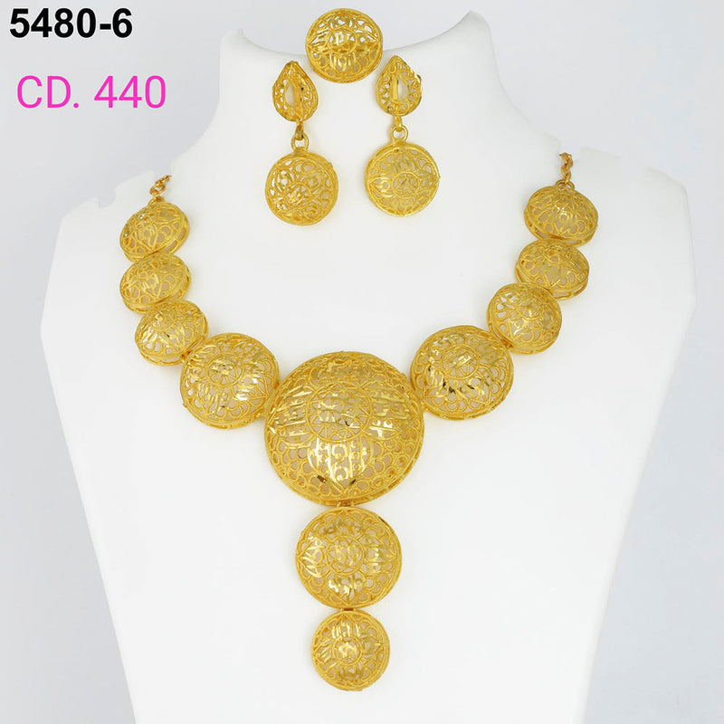 MR Jewellery Forming Gold Plated Necklace Set