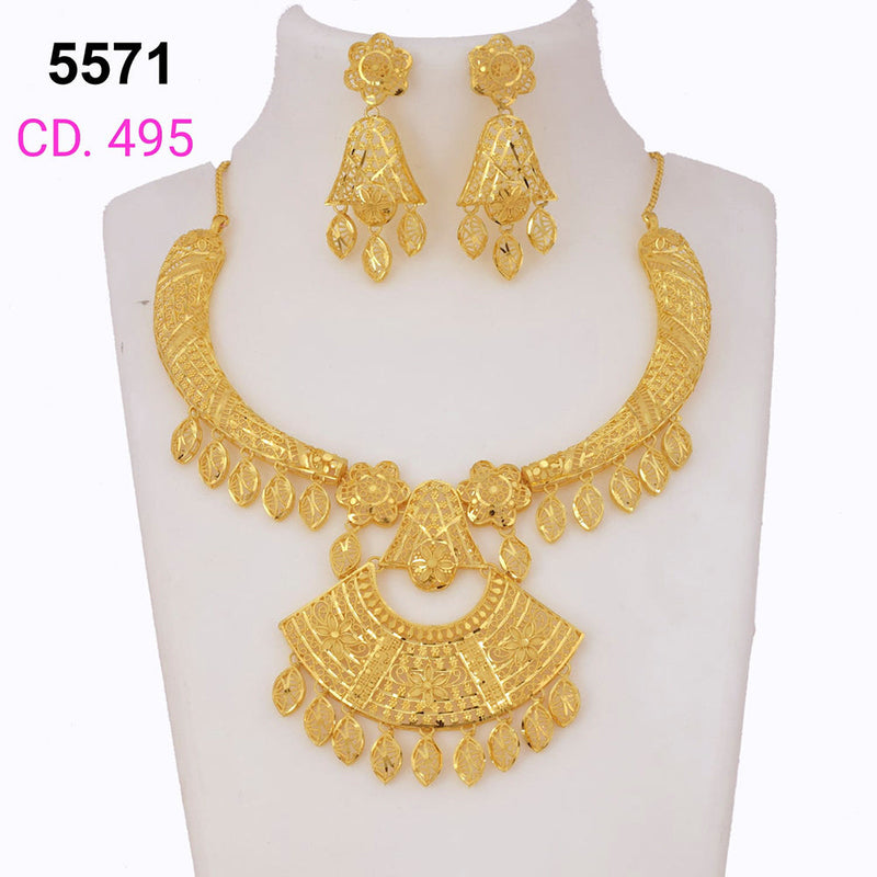 MR Jewellery Forming Gold Plated Necklace Set