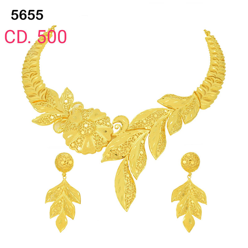 MR Jewellery Forming Gold Plated Necklace Set