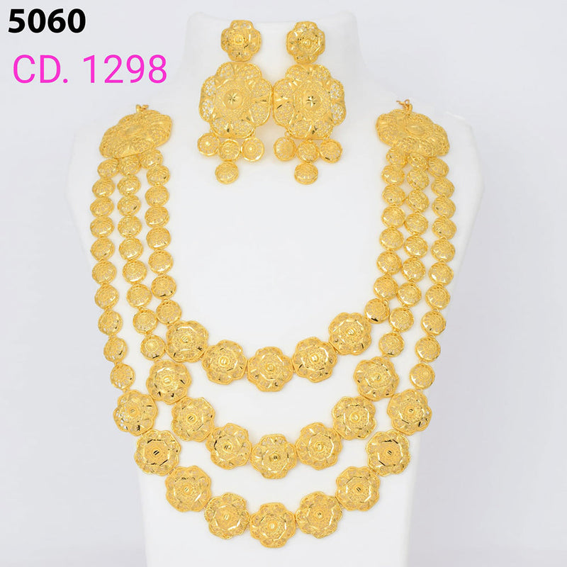 MR Jewellery Forming Gold Plated Necklace Set