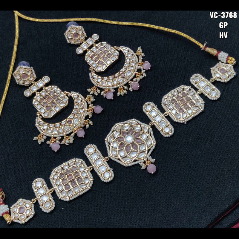 Vivah Creations Gold Plated Kundan Stone Choker Necklace Set