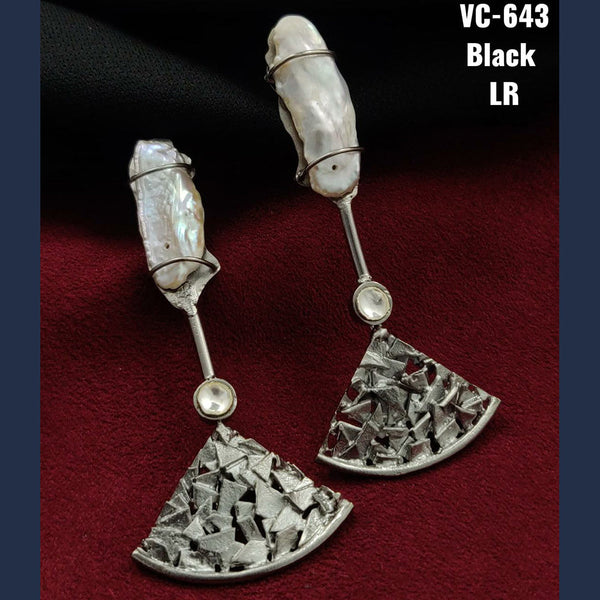 Vivah Creations Oxidised Plated Dangler Earrings