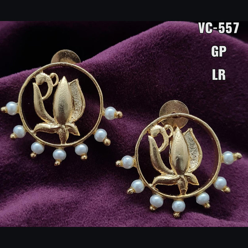 Vivah Creations Gold Plated Designer Dangler Earrings