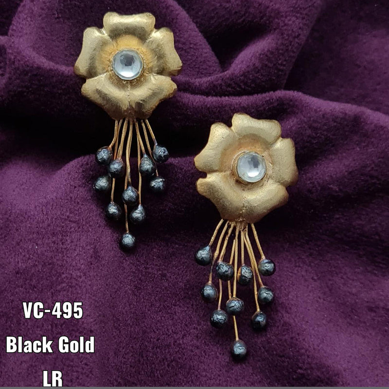 Vivah Creations Gold Plated Designer Dangler Earrings