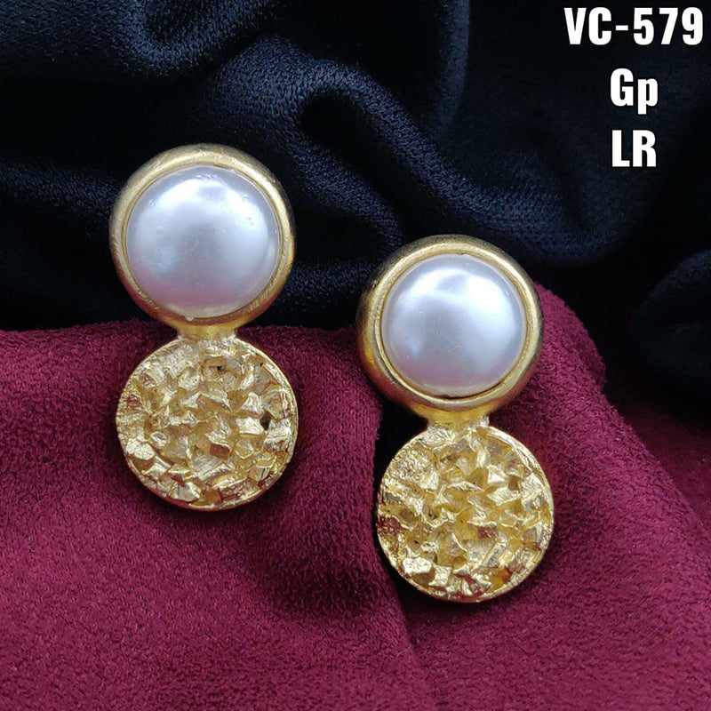 Vivah Creations Gold Plated Designer Dangler Earrings