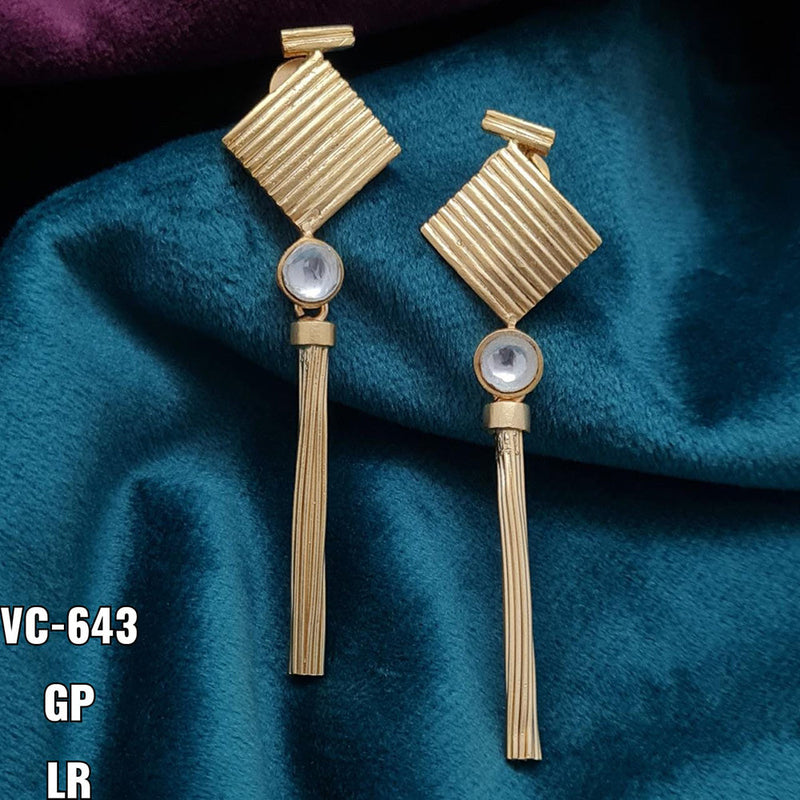 Vivah Creations Gold Plated Designer Dangler Earrings