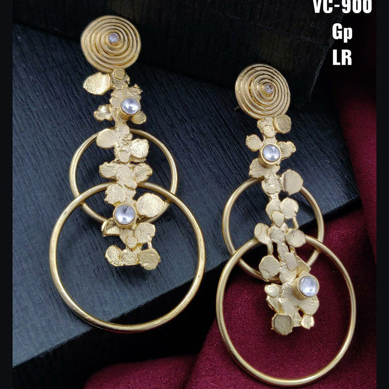 Vivah Creations Gold Plated Designer Dangler Earrings