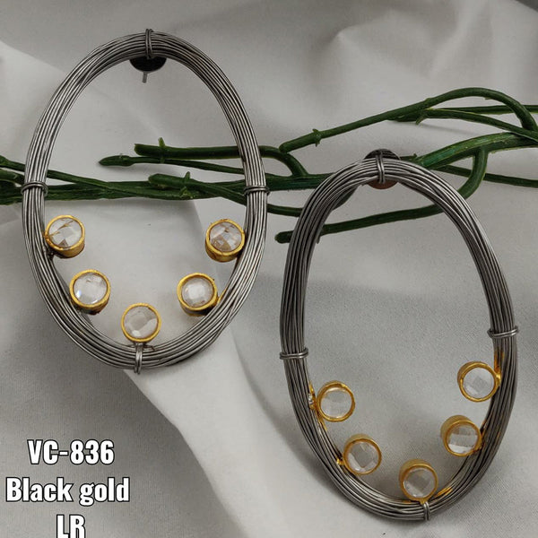 Vivah Creations 2 Tone Plated Designer Dangler Earrings
