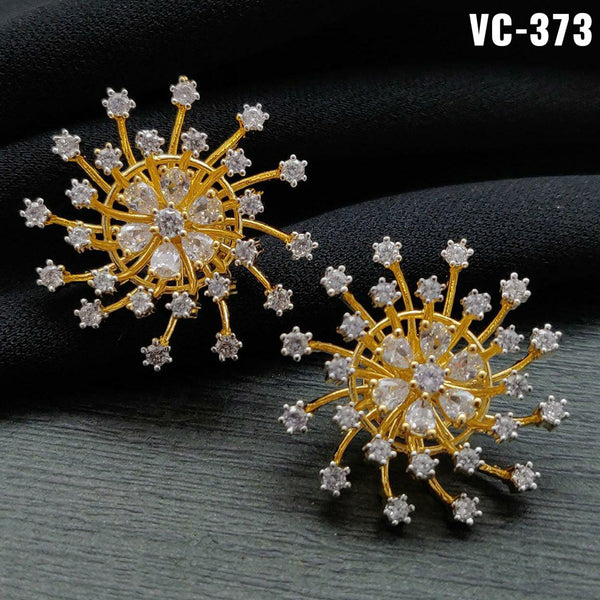 Vivah Creation Gold plated AD Stone Stud Earrings