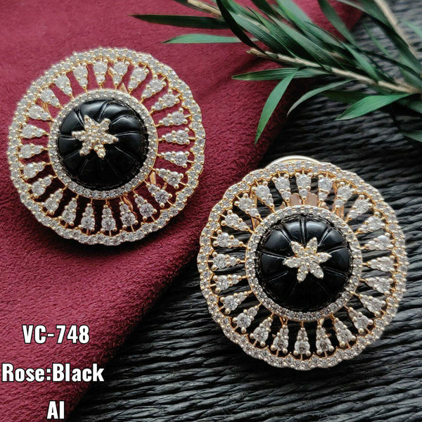 Vivah Creation Gold plated AD Stone Stud Earrings