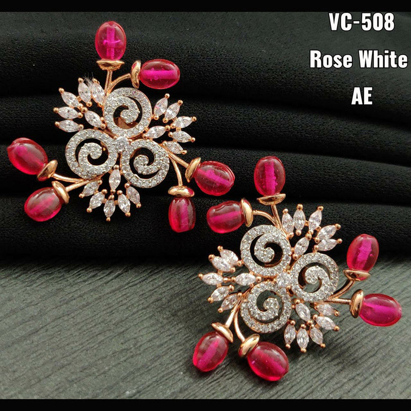 Vivah Creation Gold plated AD Stone Stud Earrings