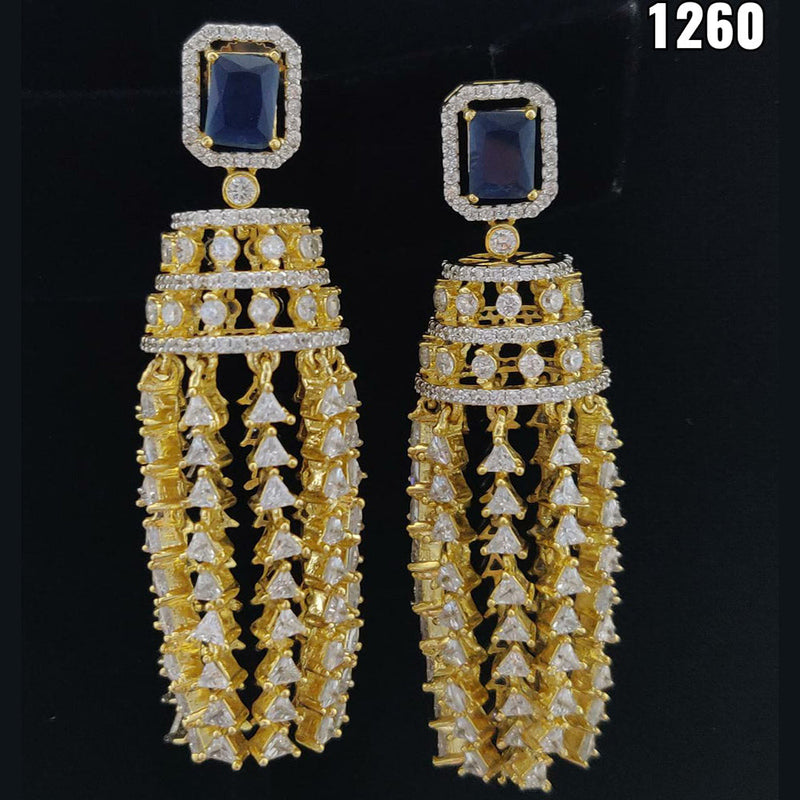 Vivah Creation  Gold Plated AD Stone Dangler Earrings