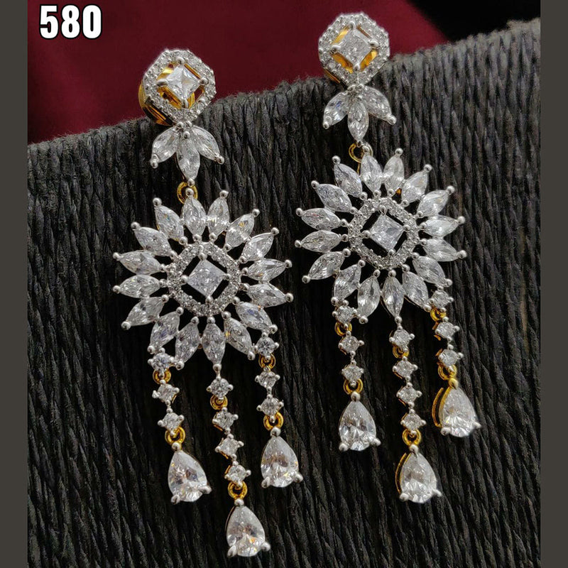 Vivah Creation  Gold Plated AD Stone Dangler Earrings