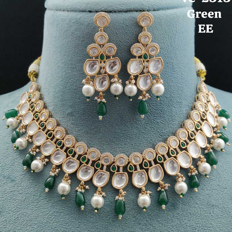 Vivah Creations Gold Plated Kundan Stone Necklace Set