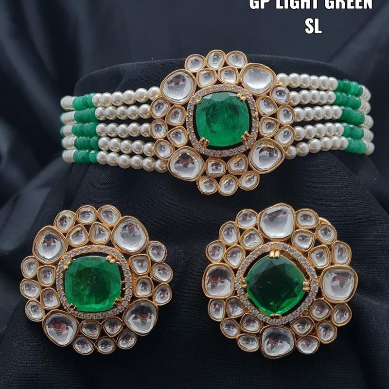 Vivah Creations Gold Plated  Kundan Choker Necklace Set