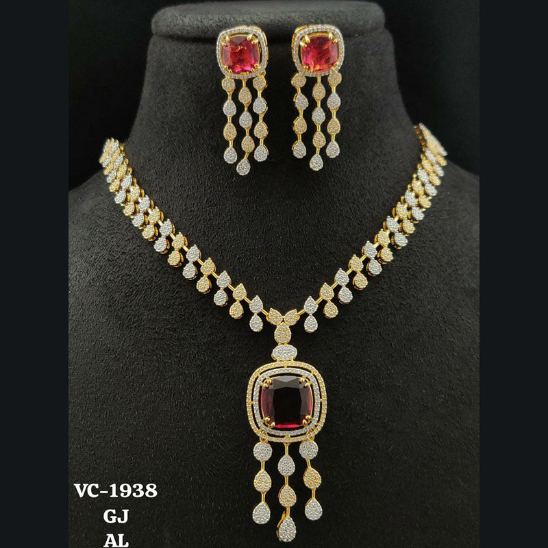 Vivah Creations 2Tone Plated Necklace Set