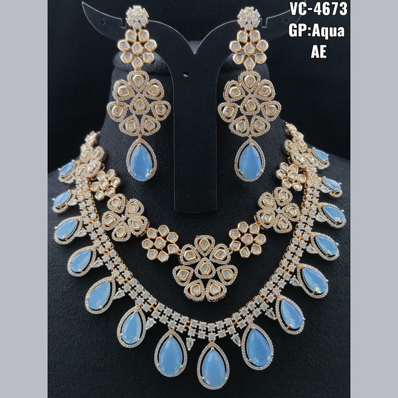 Vivah Creations Gold  Plated AD Necklace Set