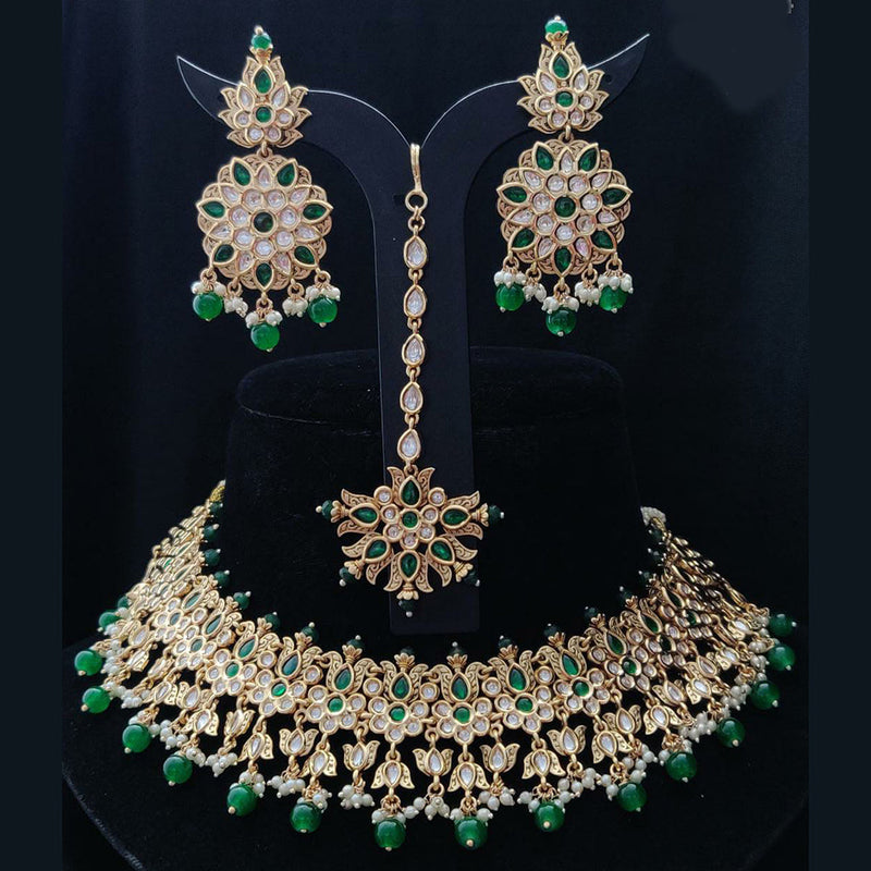 Vivah Creations Gold Plated Kundan Choker Necklace Set