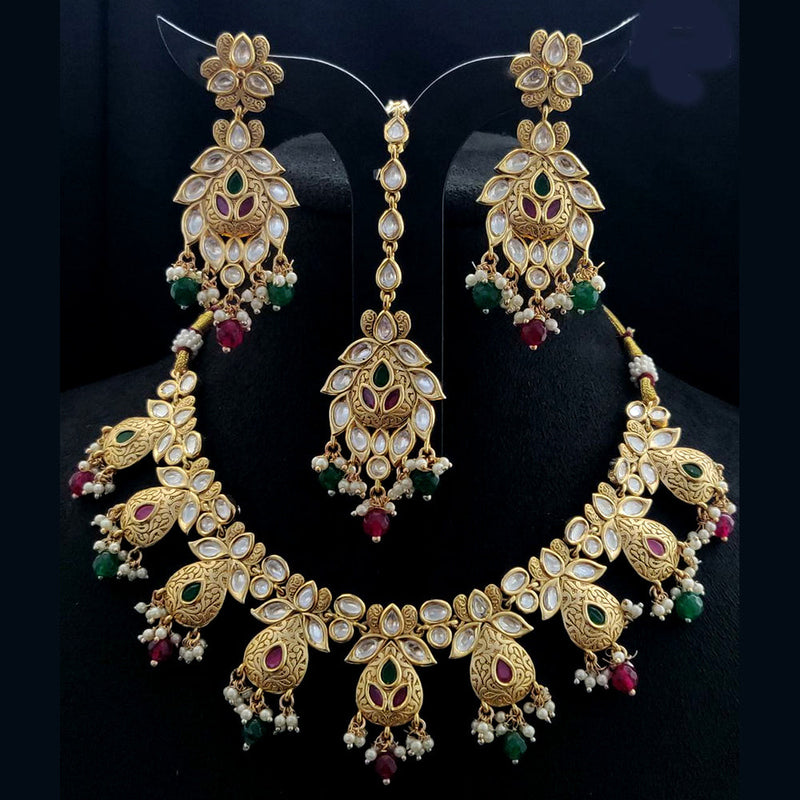 Vivah Creations Gold Plated Kundan Necklace Set