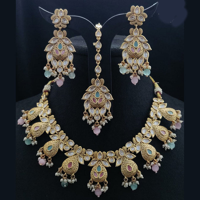 Vivah Creations Gold Plated Kundan Necklace Set