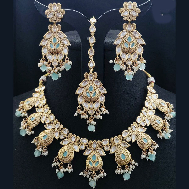 Vivah Creations Gold Plated Kundan Necklace Set