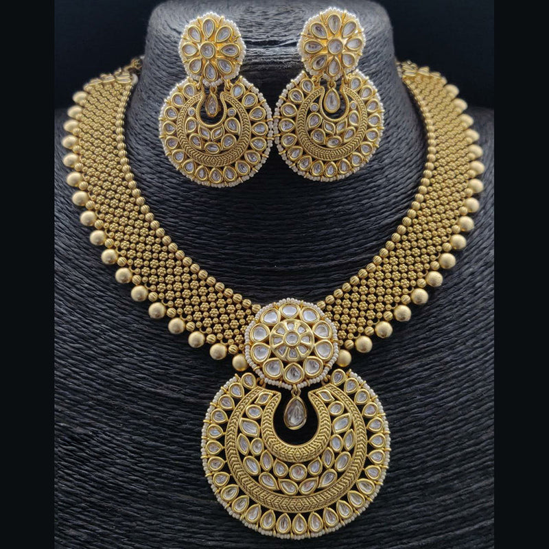 Vivah Creations Gold Plated Kundan Necklace Set