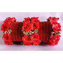 Ravechi Art Gold Plated Velvet Bangles Set