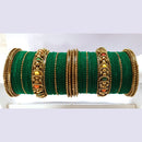 Ravechi Art Gold Plated Velvet Bangles Set