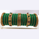 Ravechi Art Gold Plated Velvet Bangles Set