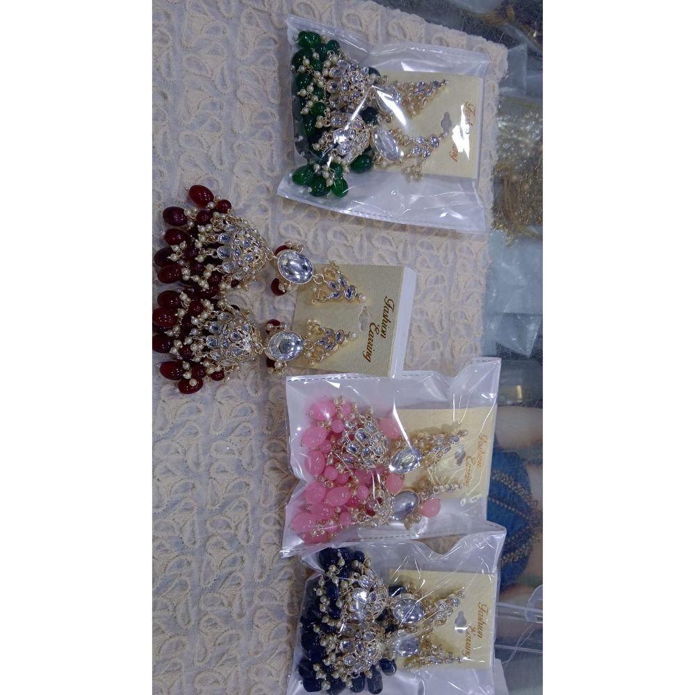 Akruti Collection Gold Plated Jhumki Earrings