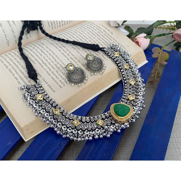 Akruti Collection Oxidised Necklace Set