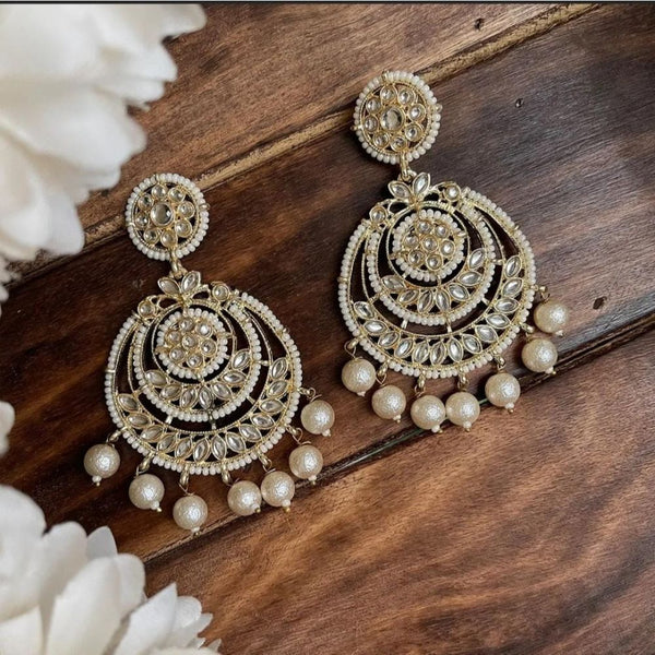 Akruti Collection Gold Plated Dangler Earrings