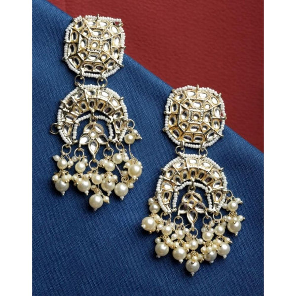 Akruti Collection Gold Plated Dangler Earrings