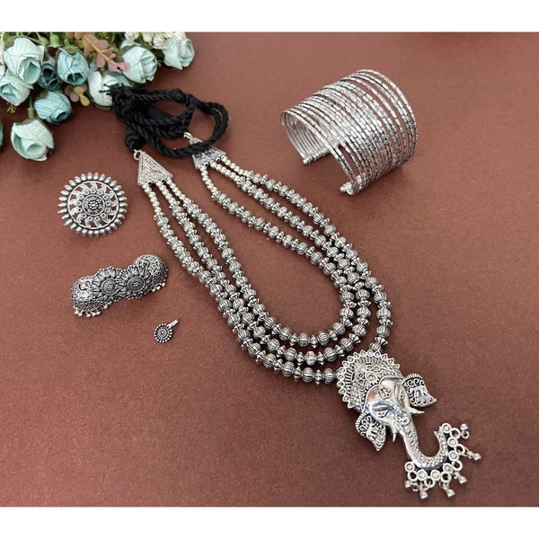Akruti Collection Oxidised Plated Jewellery Combo