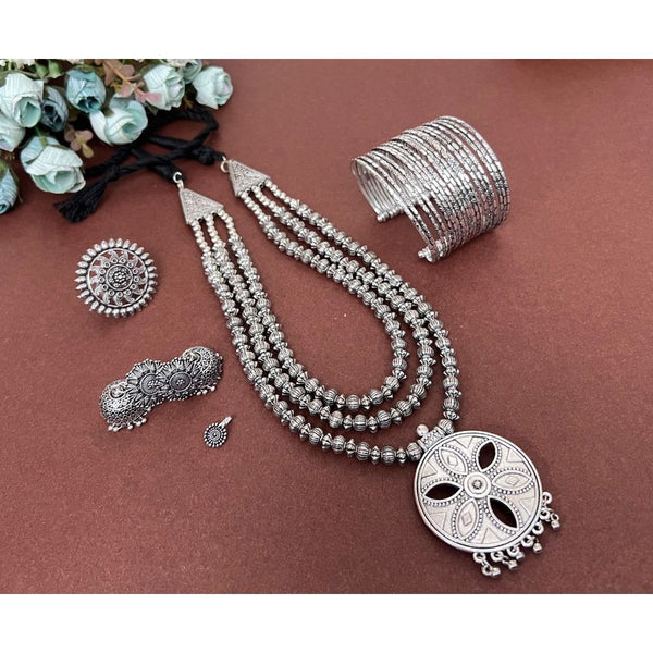 Akruti Collection Oxidised Plated Jewellery Combo