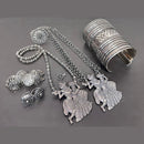 Akruti Collection Oxidised Plated Combo Set