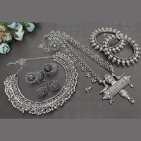 Akruti Collection Oxidised Plated Combo Set