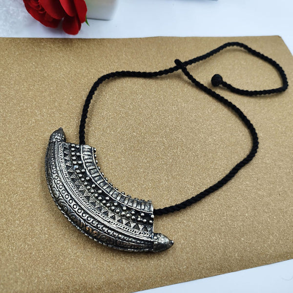 Akruti Collection Oxidised Long Thread Necklace