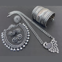 Akruti Collection Oxidised Plated Combo Set