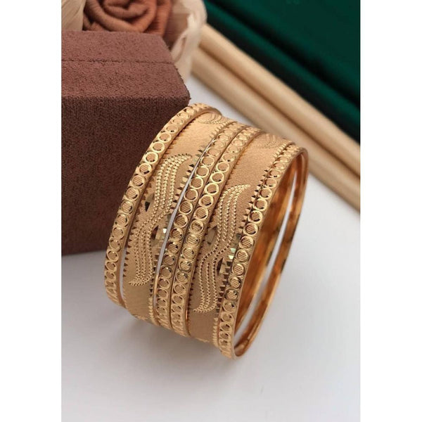 Akruti Collection Gold Plated Bangles Set