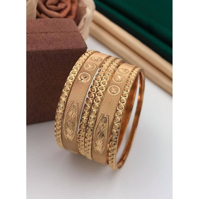 Akruti Collection Gold Plated Bangles Set