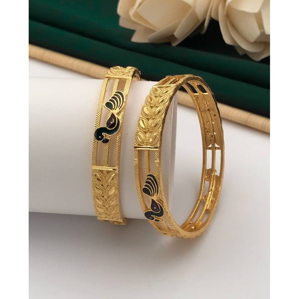 Akruti Collection Gold Plated Bangles Set