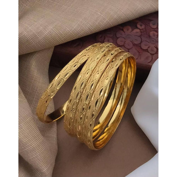 Akruti Collection Gold Plated Bangles Set