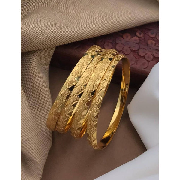 Akruti Collection Gold Plated Bangles Set