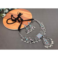 Akruti Collection Oxidised Plated Necklace Set