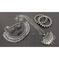 Akruti Collection Oxidised Plated Combo Set