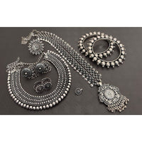 Akruti Collection Oxidised Plated Combo Set