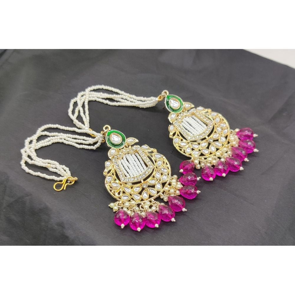 Akruti Collection Gold Plated Kanchain Earrings