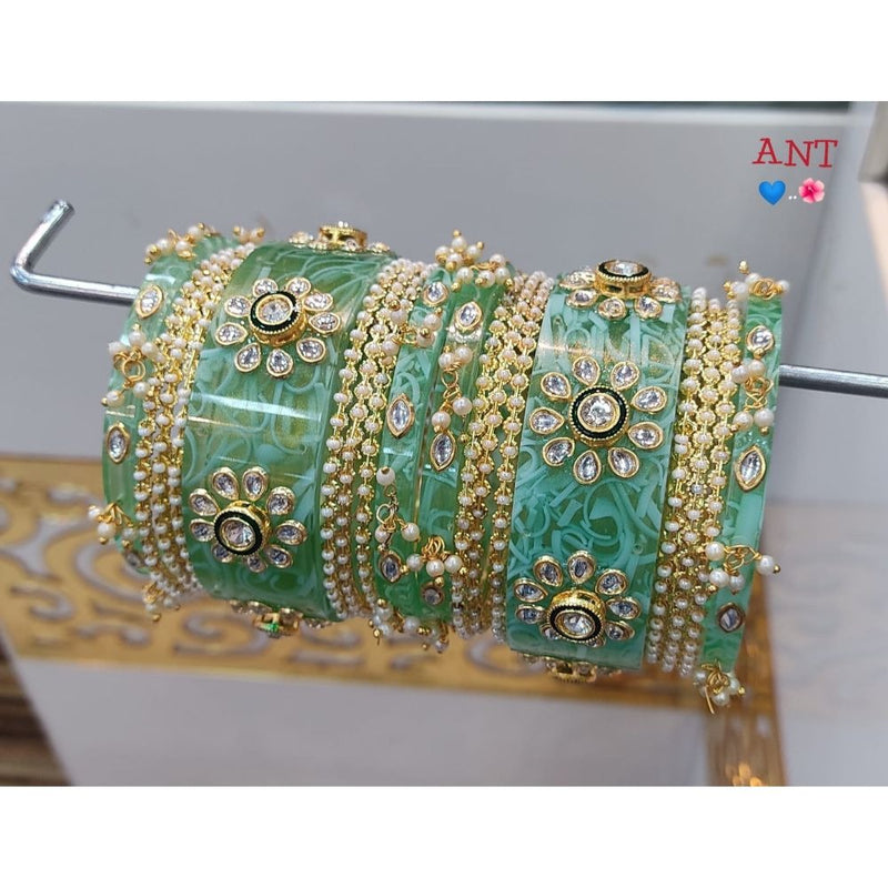 Akruti Collection Gold Plated  Acrylic Bangles