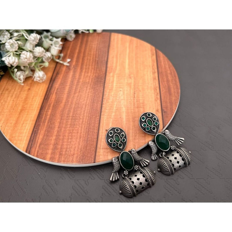 Akruti Collection Oxidised Plated Dangler Earrings